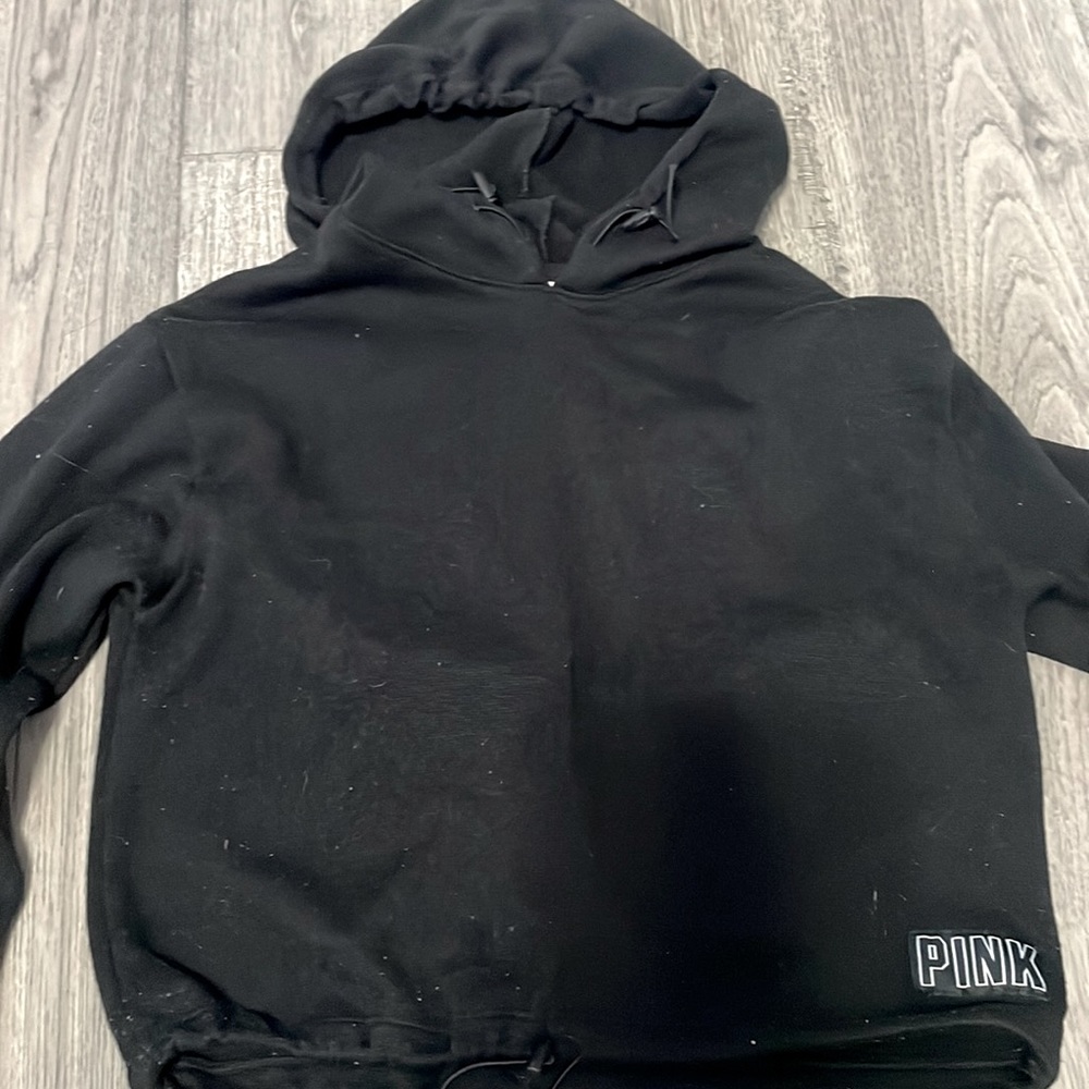 cropped PINK hoodie